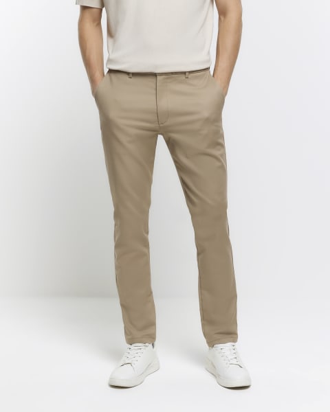 Men's Slim Fit Chino Trousers | River Island