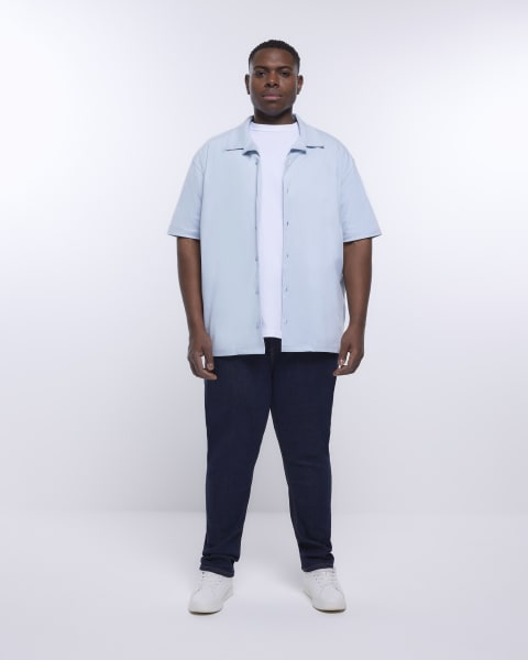 Big & Tall light blue regular fit shirt
