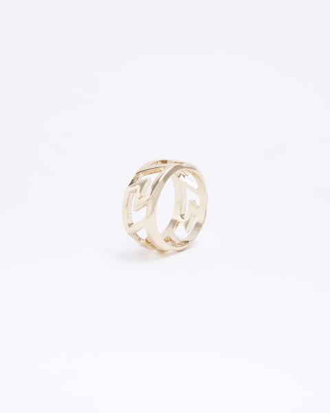 Gold colour cut out ring