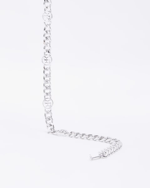 Silver colour RI chain link necklace
