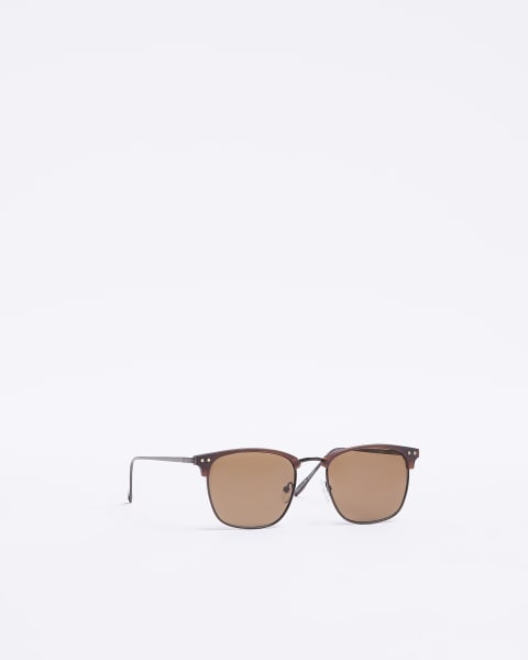 Bronze tinted lenses square sunglasses