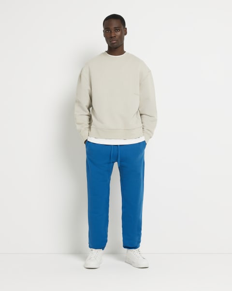 Blue Regular fit Blanc Editions Joggers