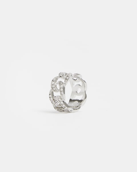 Silver colour Chain Link Ring