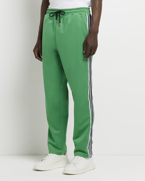 Green Slim fit Stripe Joggers