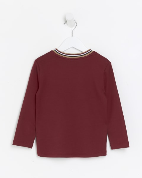 Mini boys red RI long sleeve t-shirt