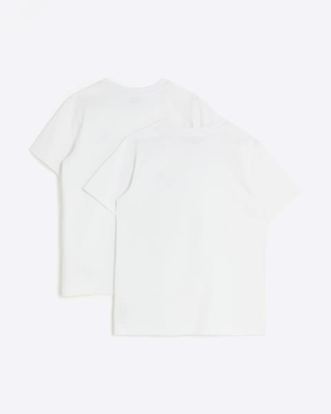 Boys white RI t-shirt 2 pack