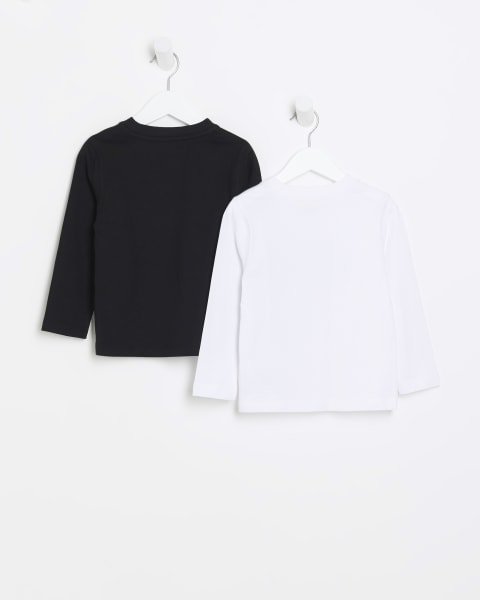 Mini boys white graphic t-shirt 2 pack