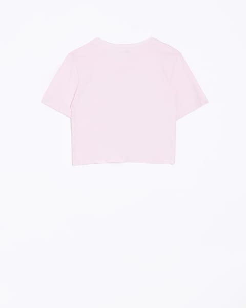 Girls pink embroidered t-shirt