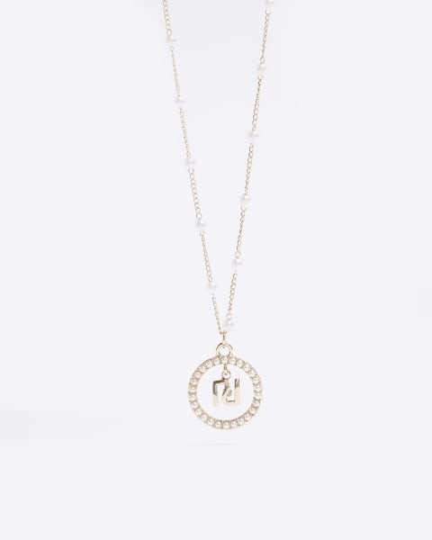Girls gold coin necklace