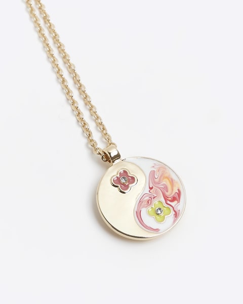 Girls gold coloured Yin and Yang Necklace