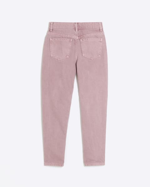 Girls pink mom jeans