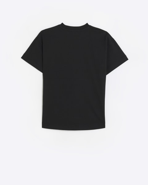 Girls black heart graffiti t-shirt