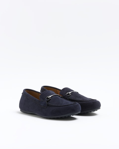 Boys navy loafers