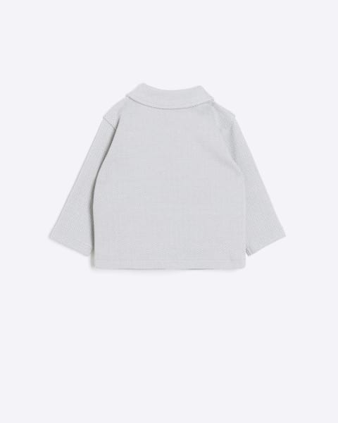 Baby boys grey herringbone jacket