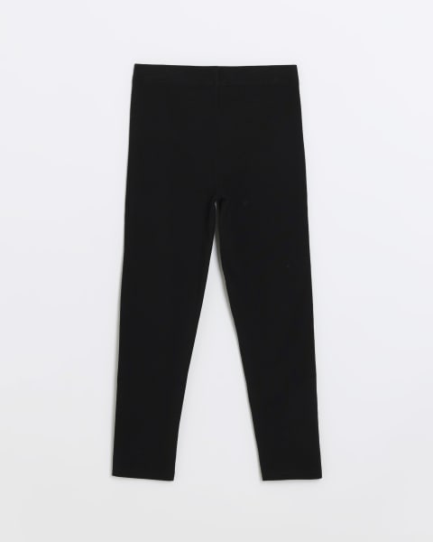 Girls Black plain Leggings