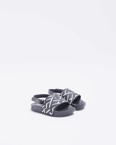 Mini Boys black Geometric sliders