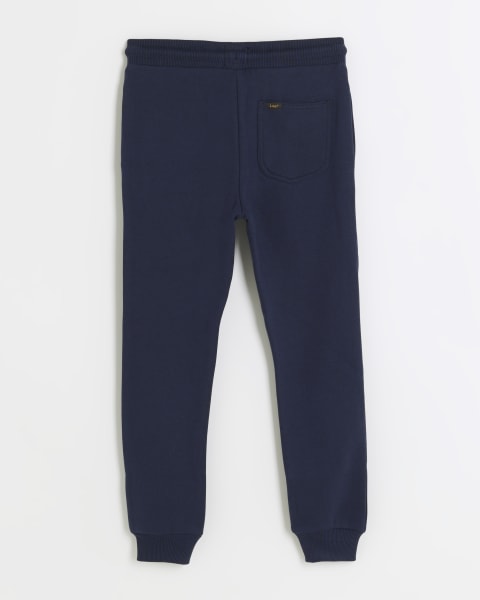 Boys navy Lee cuffed joggers