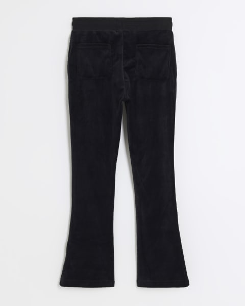 Girls black Juicy Couture bootcut joggers
