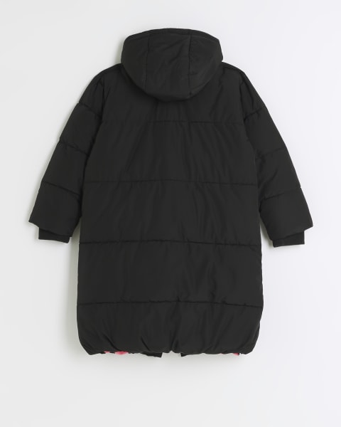 Girls black Juicy Couture hooded puffer coat