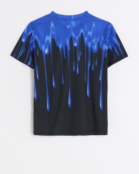 Boys black Hype slime drip printed t-shirt