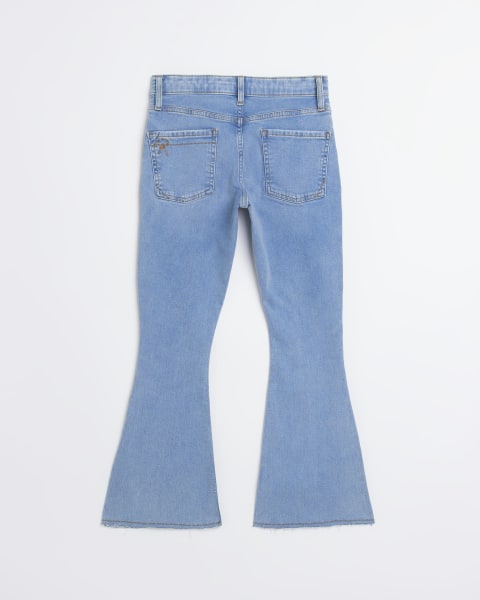 Girls Blue Denim Flared Jeans
