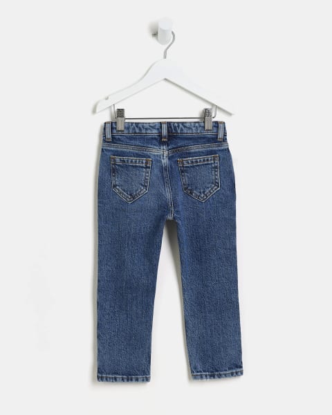 Mini Boys Blue Denim Ripped Jeans