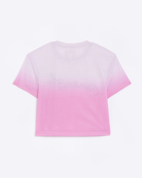Girls Pink Pineapple Ombre Cami T-shirt