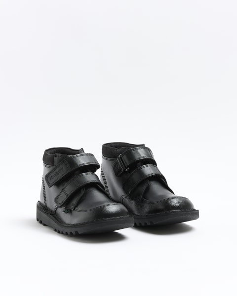 Boys black Kickers high top trainers