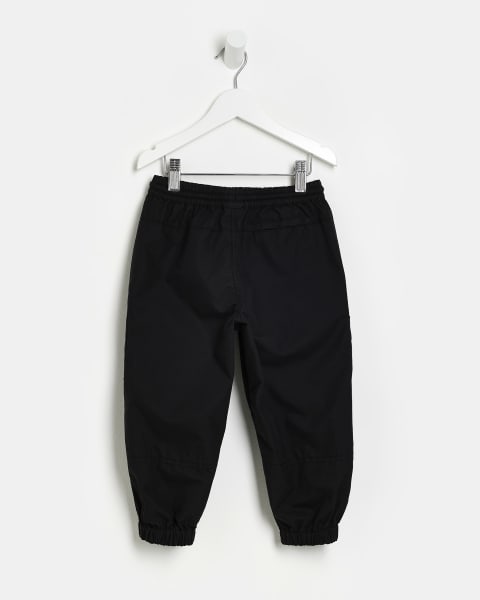 Mini Black Cargo Trousers