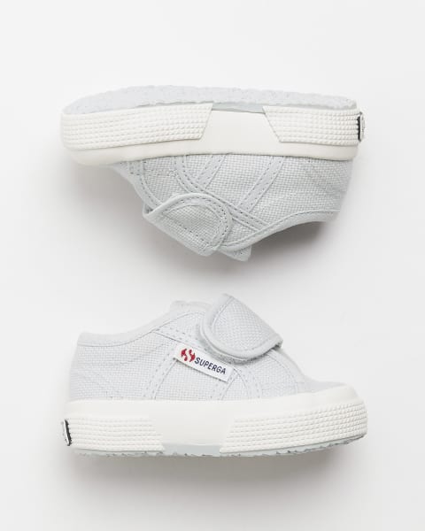 Baby Blue Superga velcro canvas Trainers