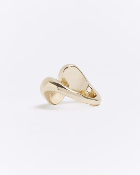 Gold chunky wrap ring