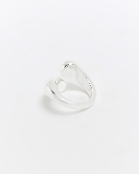 Silver chunky wrap ring