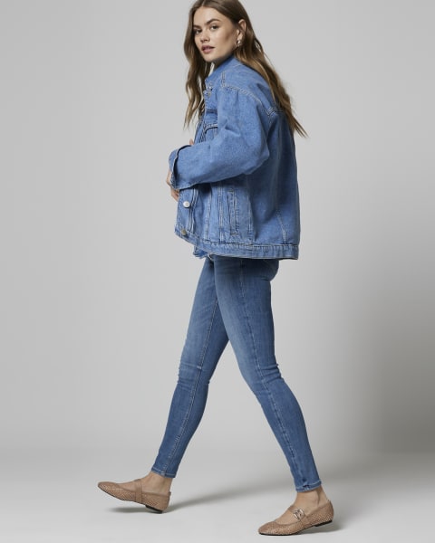 Blue molly mid rise super skinny fit jeans