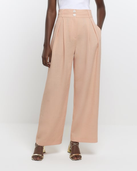 Coral wide leg trousers