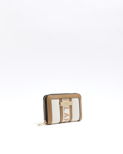 Cream RI monogram purse