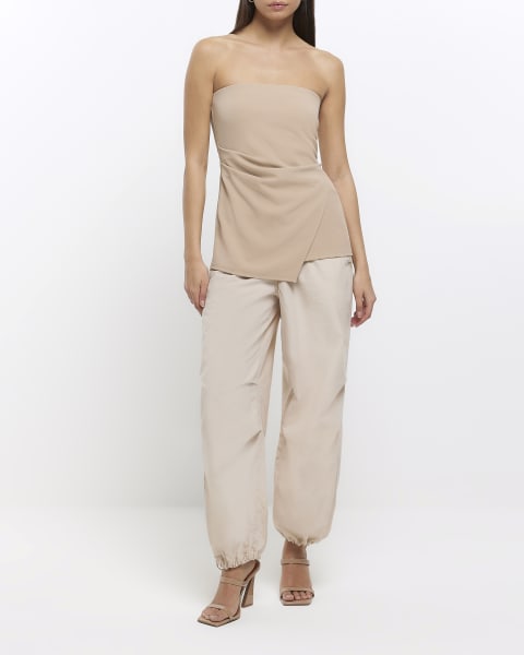 Stone bandeau asymmetric top