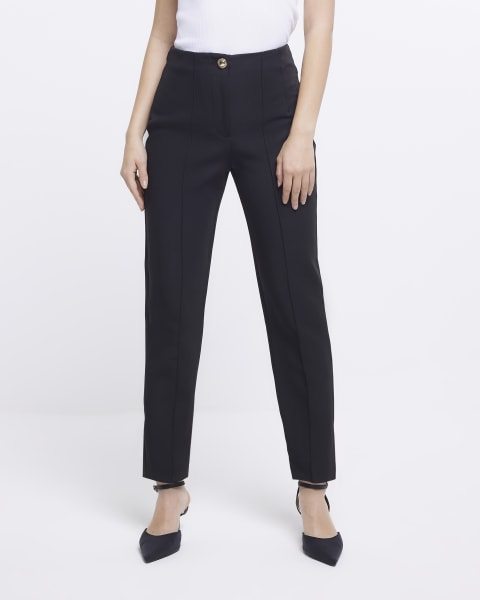 Black high waisted cigarette trousers