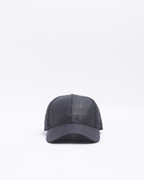 Black satin cap