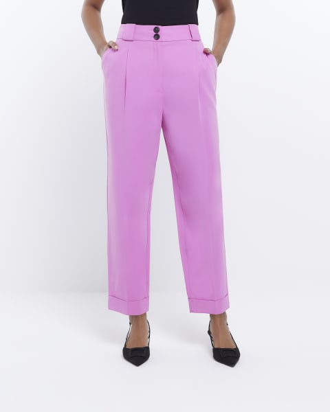 Pink straight leg trousers