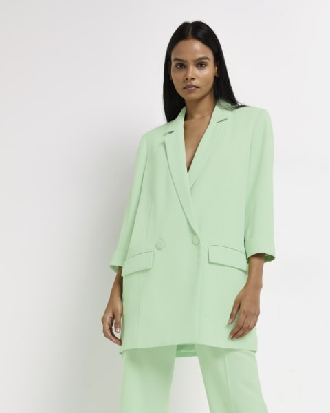 Lime green oversized blazer