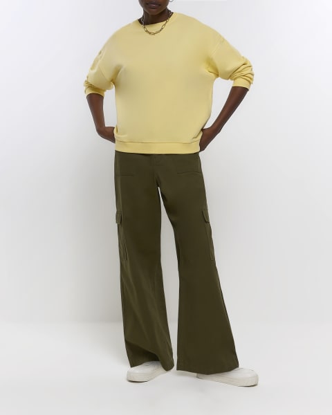 Yellow long sleeve sweatshirt