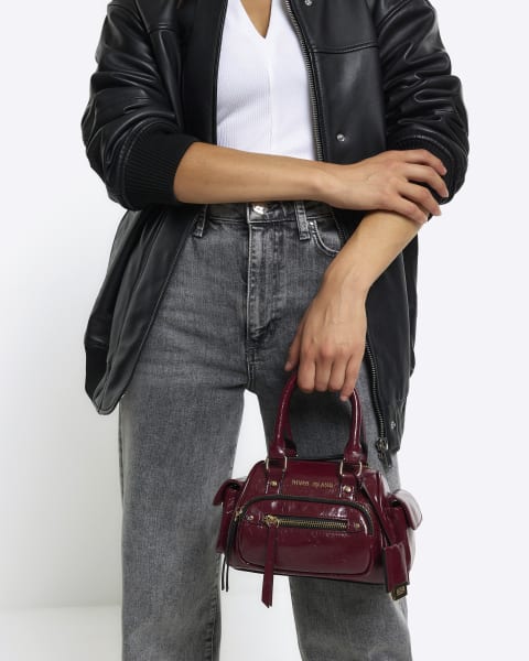 Red utility small shoulder bag