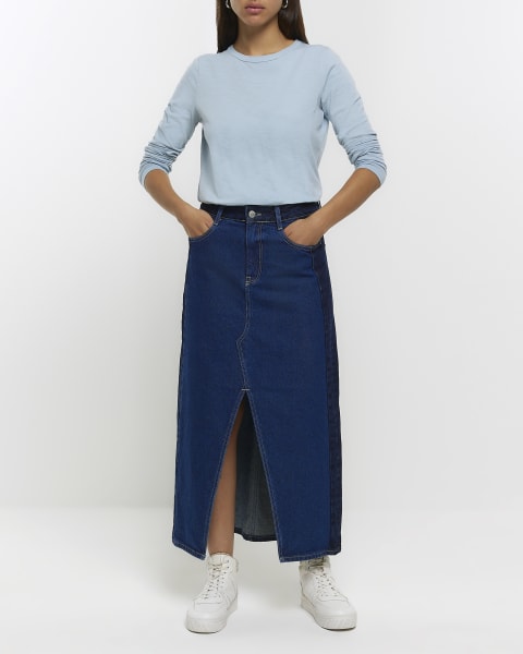 Blue long sleeve t-shirt