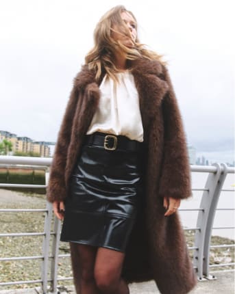 Leather skirt river island clearance