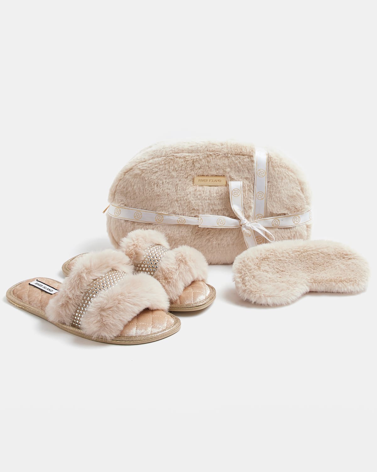 Fur sliders river island shop