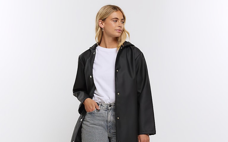 River island womens best sale raincoat