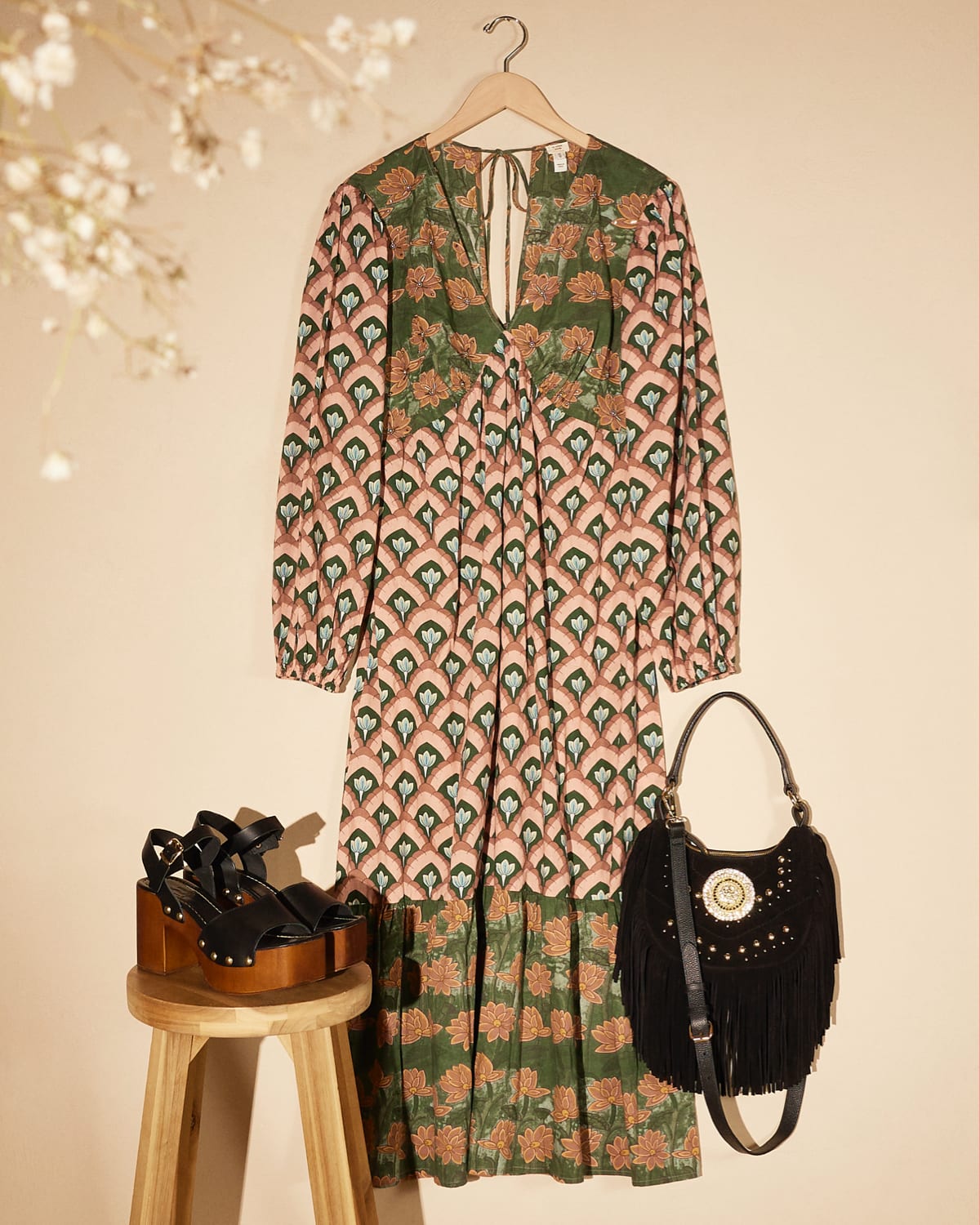 river island boho dress Buy River Island Cream Crochet Fringe Occasion Midi Dress from Next USA