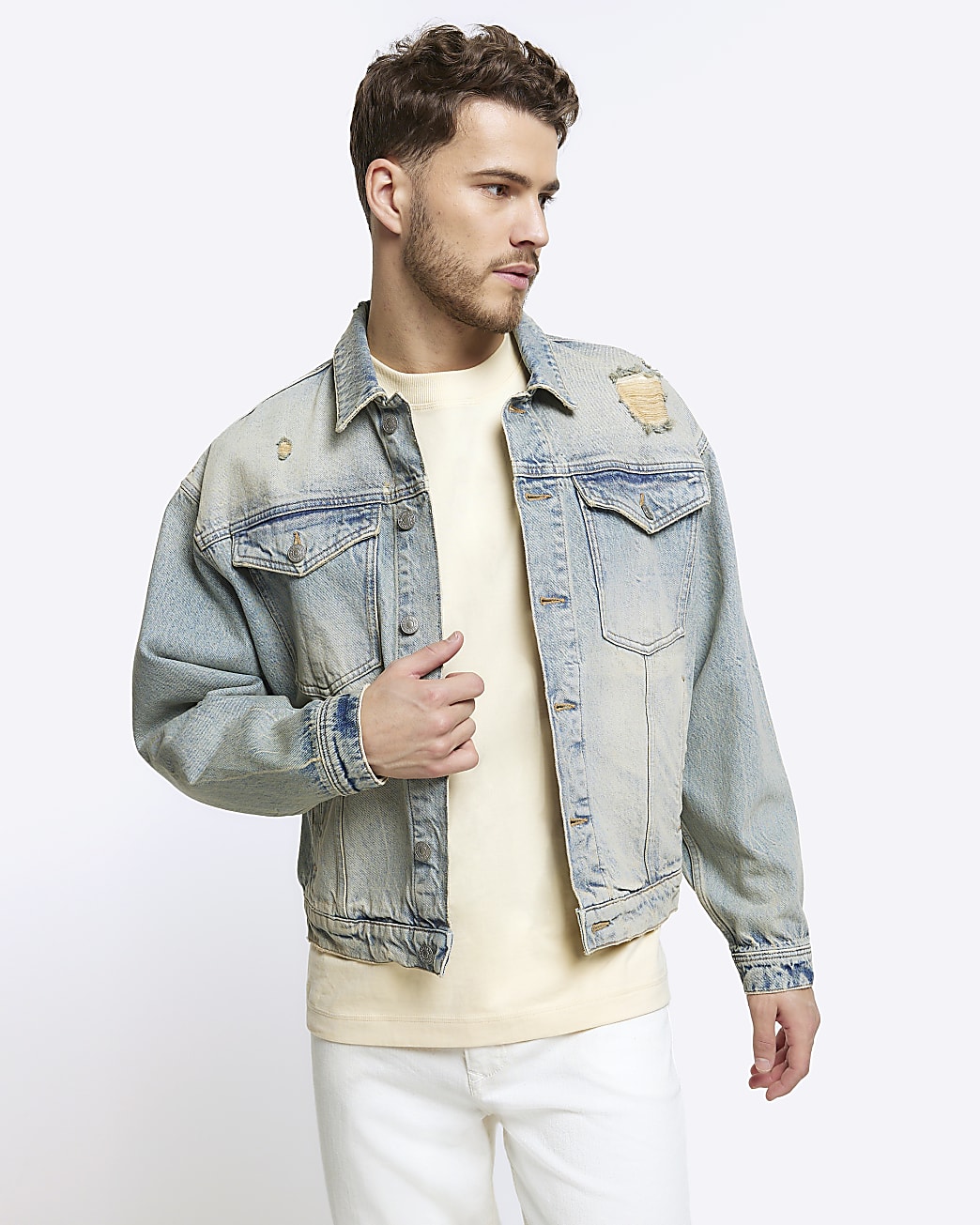 Faded black outlet jean jacket mens