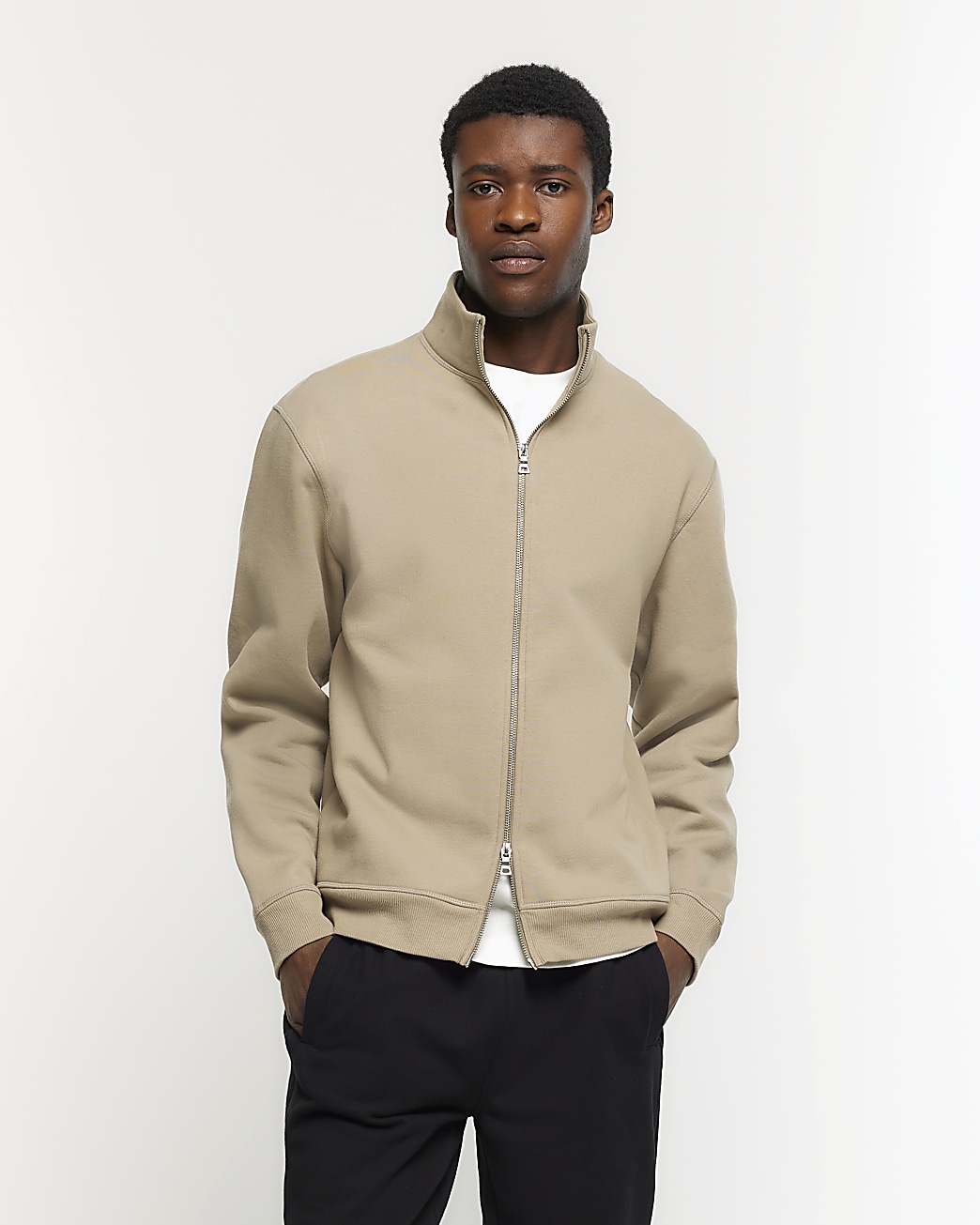 River island white hoodie hot sale