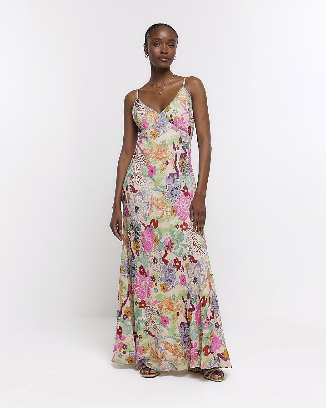 Cheap floral shop maxi dress